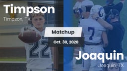 Matchup: Timpson vs. Joaquin  2020