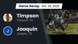 Recap: Timpson  vs. Joaquin  2020