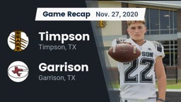 Recap: Timpson  vs. Garrison  2020