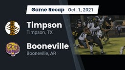 Recap: Timpson  vs. Booneville  2021