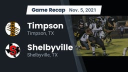Recap: Timpson  vs. Shelbyville  2021