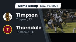 Recap: Timpson  vs. Thorndale  2021