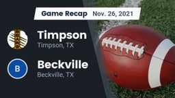 Recap: Timpson  vs. Beckville  2021