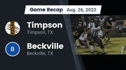 Recap: Timpson  vs. Beckville  2022