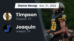 Recap: Timpson  vs. Joaquin  2022