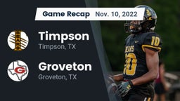 Recap: Timpson  vs. Groveton  2022