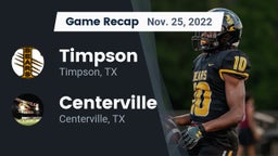 Recap: Timpson  vs. Centerville  2022