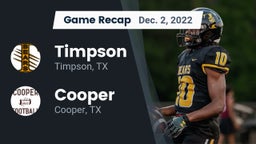 Recap: Timpson  vs. Cooper  2022
