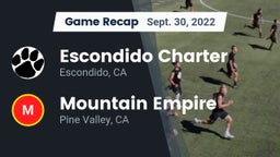 Recap: Escondido Charter  vs. Mountain Empire  2022
