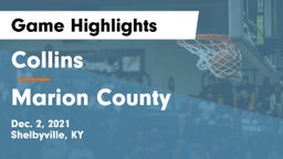 Collins  vs Marion County  Game Highlights - Dec. 2, 2021