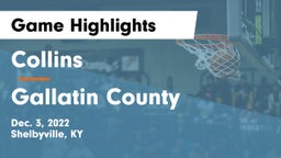 Collins  vs Gallatin County  Game Highlights - Dec. 3, 2022