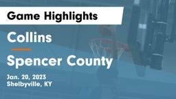 Collins  vs Spencer County  Game Highlights - Jan. 20, 2023