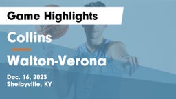 Collins  vs Walton-Verona  Game Highlights - Dec. 16, 2023
