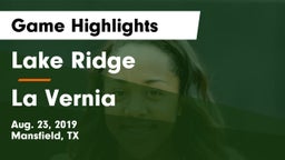 Lake Ridge  vs La Vernia Game Highlights - Aug. 23, 2019