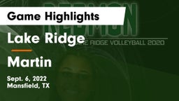 Lake Ridge  vs Martin  Game Highlights - Sept. 6, 2022