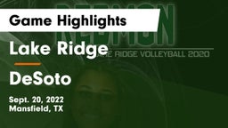 Lake Ridge  vs DeSoto  Game Highlights - Sept. 20, 2022