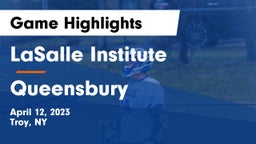 LaSalle Institute  vs Queensbury  Game Highlights - April 12, 2023