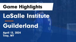 LaSalle Institute  vs Guilderland  Game Highlights - April 13, 2024