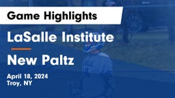 LaSalle Institute  vs New Paltz  Game Highlights - April 18, 2024
