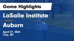LaSalle Institute  vs Auburn  Game Highlights - April 27, 2024