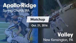Matchup: Apollo-Ridge vs. Valley  2016