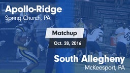 Matchup: Apollo-Ridge vs. South Allegheny  2016