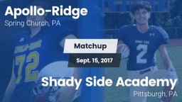 Matchup: Apollo-Ridge vs. Shady Side Academy  2017