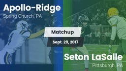 Matchup: Apollo-Ridge vs. Seton LaSalle  2017