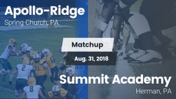 Matchup: Apollo-Ridge vs. Summit Academy  2018