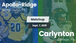 Matchup: Apollo-Ridge vs. Carlynton  2018