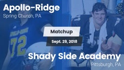 Matchup: Apollo-Ridge vs. Shady Side Academy  2018