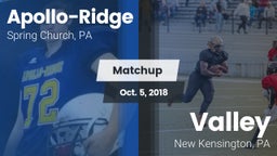 Matchup: Apollo-Ridge vs. Valley  2018