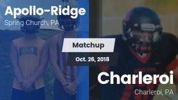 Matchup: Apollo-Ridge vs. Charleroi  2018