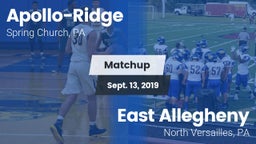 Matchup: Apollo-Ridge vs. East Allegheny  2019