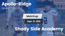 Matchup: Apollo-Ridge vs. Shady Side Academy  2019