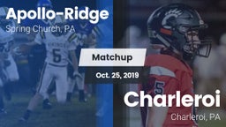 Matchup: Apollo-Ridge vs. Charleroi  2019