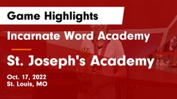 Incarnate Word Academy vs St. Joseph's Academy Game Highlights - Oct. 17, 2022