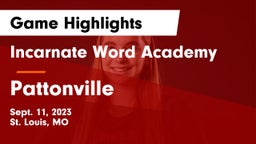 Incarnate Word Academy vs Pattonville  Game Highlights - Sept. 11, 2023