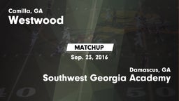 Matchup: Westwood vs. Southwest Georgia Academy  2016