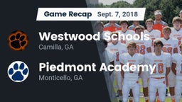 Recap: Westwood Schools vs. Piedmont Academy  2018