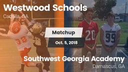 Matchup: Westwood Schools vs. Southwest Georgia Academy  2018