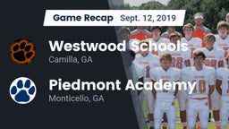 Recap: Westwood Schools vs. Piedmont Academy  2019