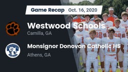 Recap: Westwood Schools vs. Monsignor Donovan Catholic HS 2020