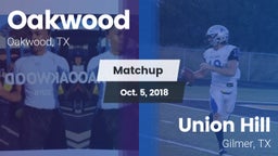 Matchup: Oakwood vs. Union Hill  2018