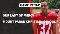 Recap: Our Lady of Mercy  vs. Mount Paran Christian School 2016