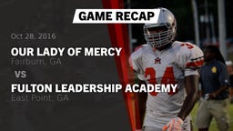 Recap: Our Lady of Mercy  vs. Fulton Leadership Academy 2016