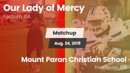Matchup: Our Lady of Mercy vs. Mount Paran Christian School 2018