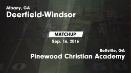Matchup: Deerfield-Windsor vs. Pinewood Christian Academy 2016