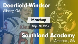 Matchup: Deerfield-Windsor vs. Southland Academy  2016