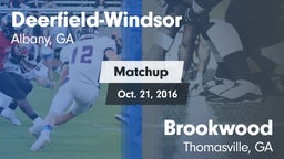 Matchup: Deerfield-Windsor vs. Brookwood  2016